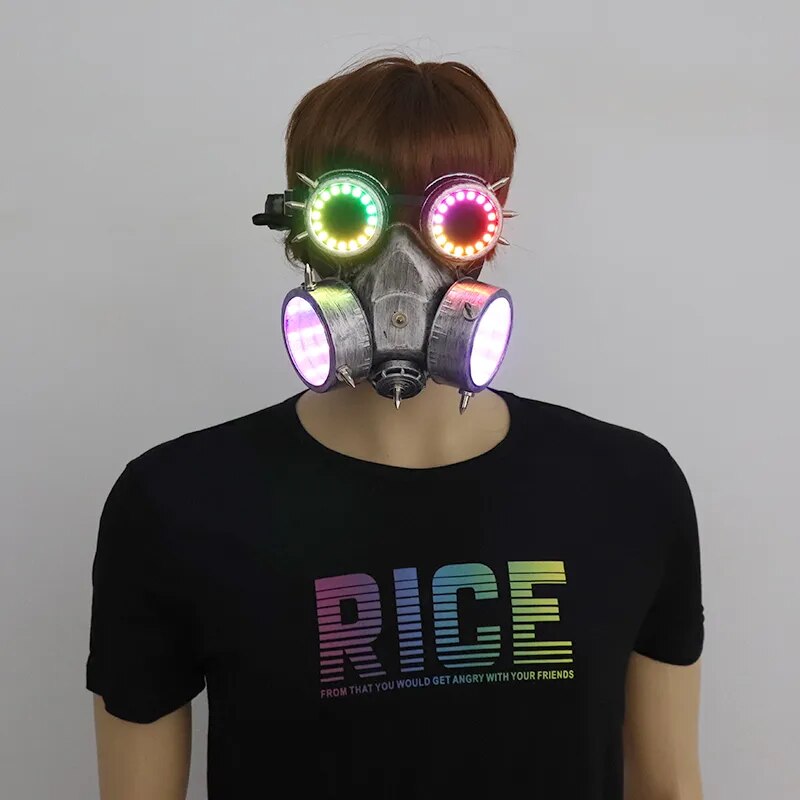 Steam punk Pixel LED Glasses, Mask