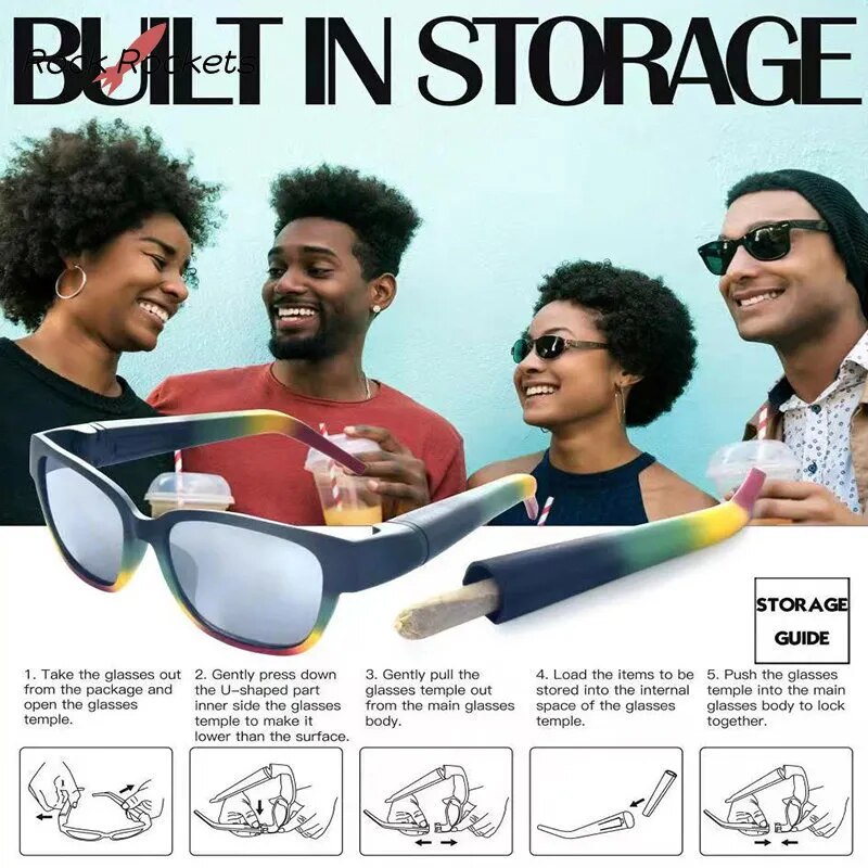 Removable Hidden Storage Sunglasses