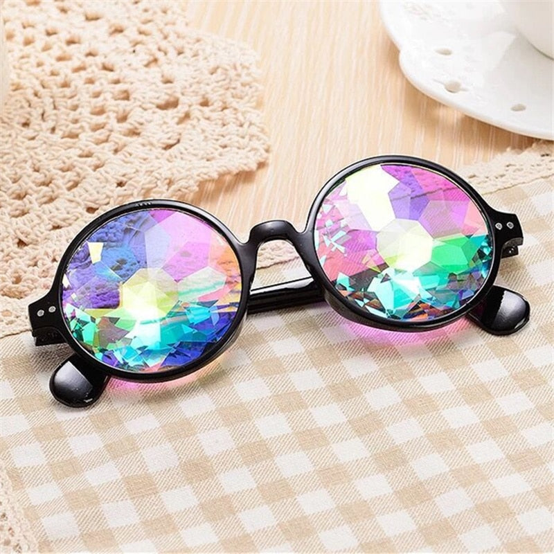 Retro Holographic Prism Sun glasses
