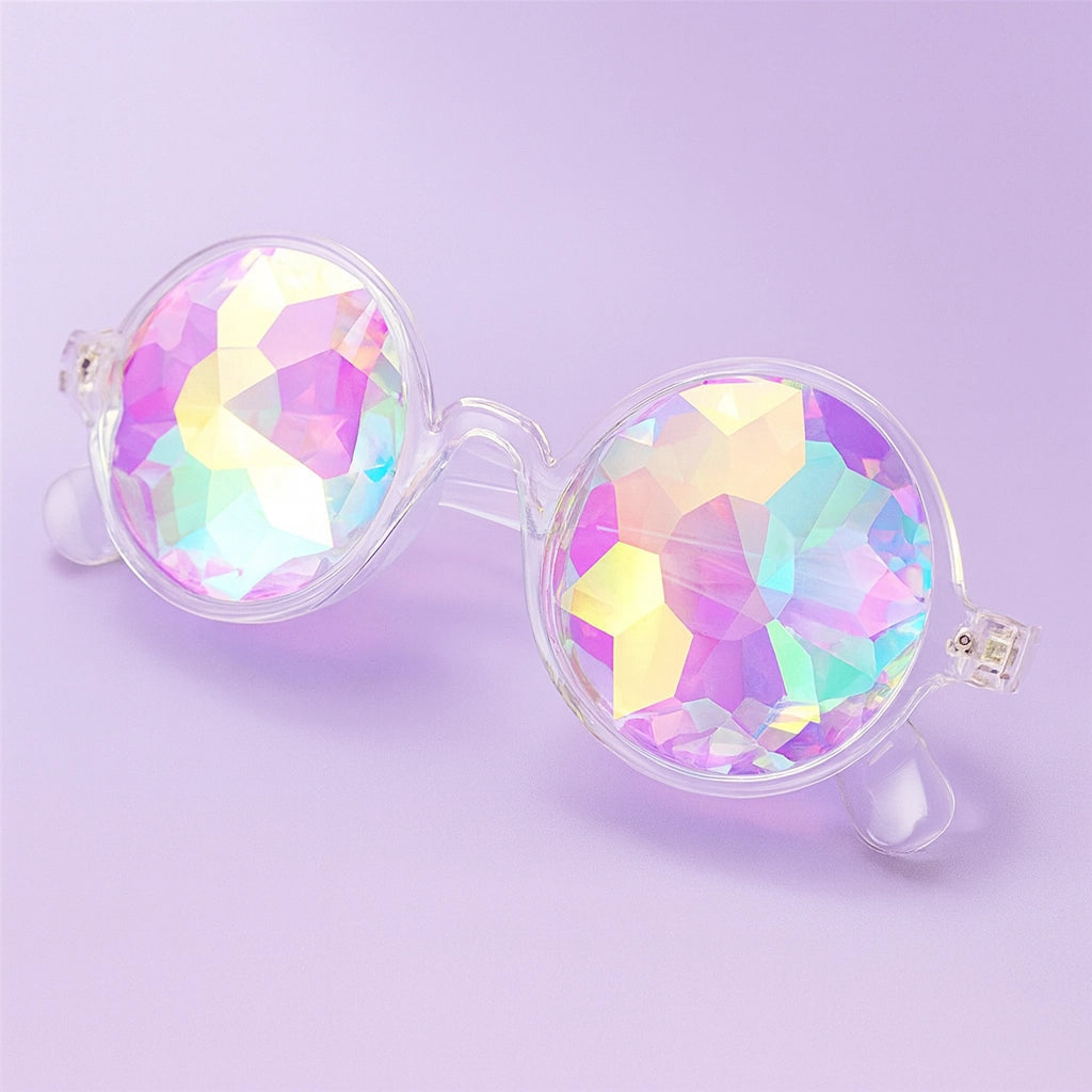 Lentes Caleidoscopio Circulares - sun rave