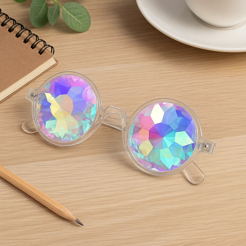 Lentes Caleidoscopio Circulares - sun rave