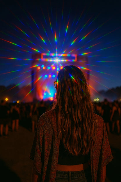 Lentes Difracción Prisma - sun rave