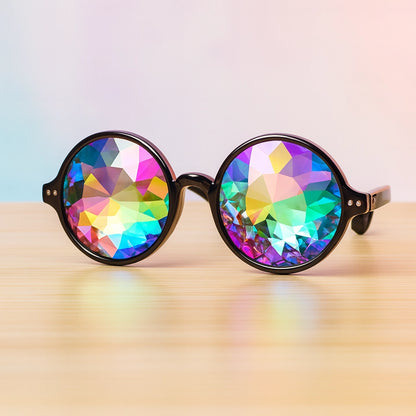 Lentes Caleidoscopio Circulares - sun rave
