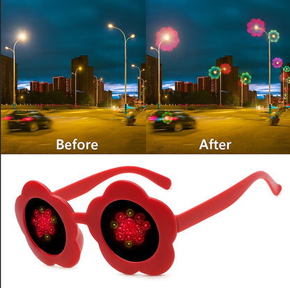 Lentes de Difracción con Forma de Girasol - sun rave