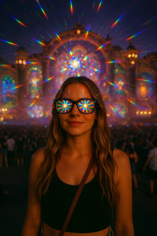 Lentes Difracción Prisma - sun rave