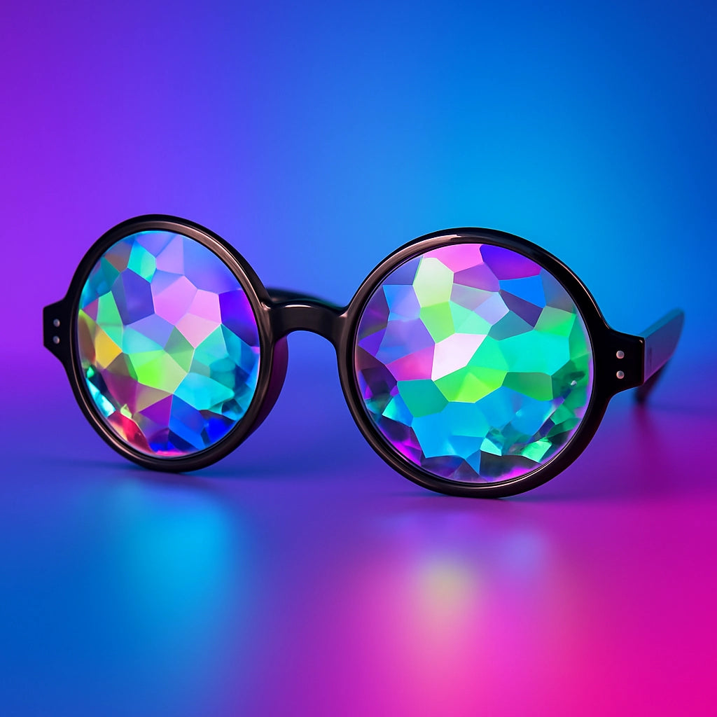 Lentes Caleidoscopio Circulares - sun rave