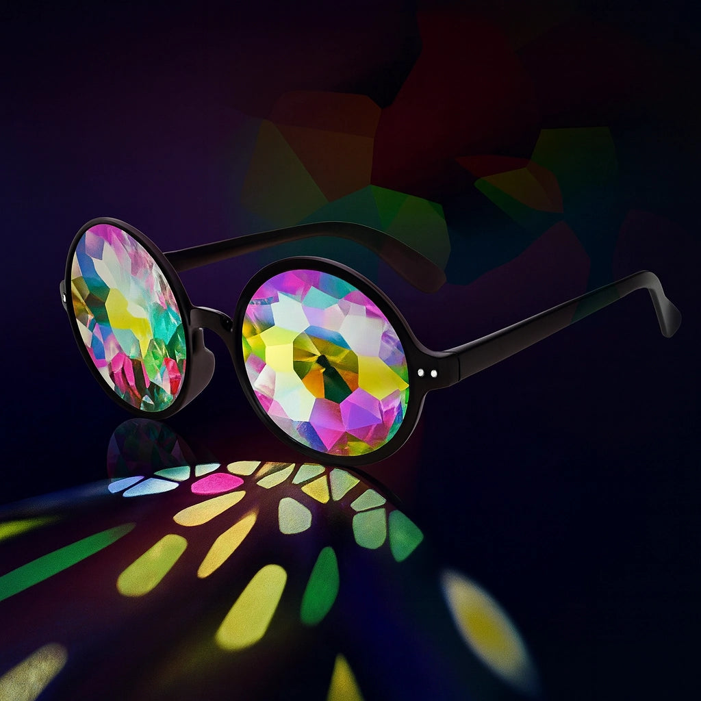 Lentes Caleidoscopio Circulares - sun rave