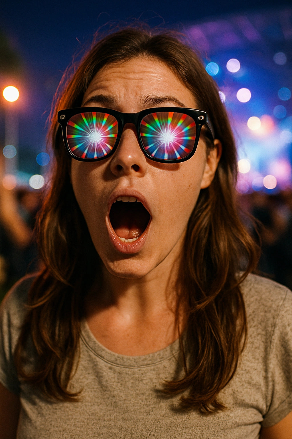 Lentes Difracción Prisma - sun rave