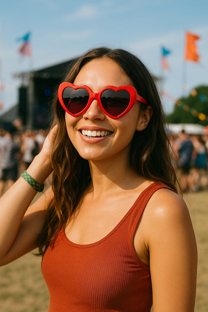 Lentes de Corazon con Efecto de Corazon - sun rave