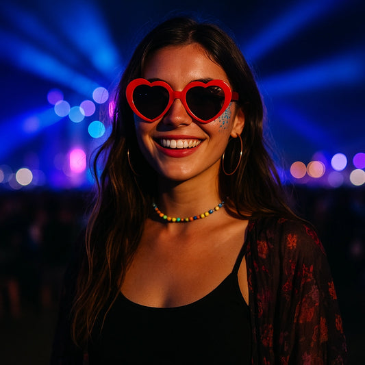 Lentes de Corazon con Efecto de Corazon - sun rave