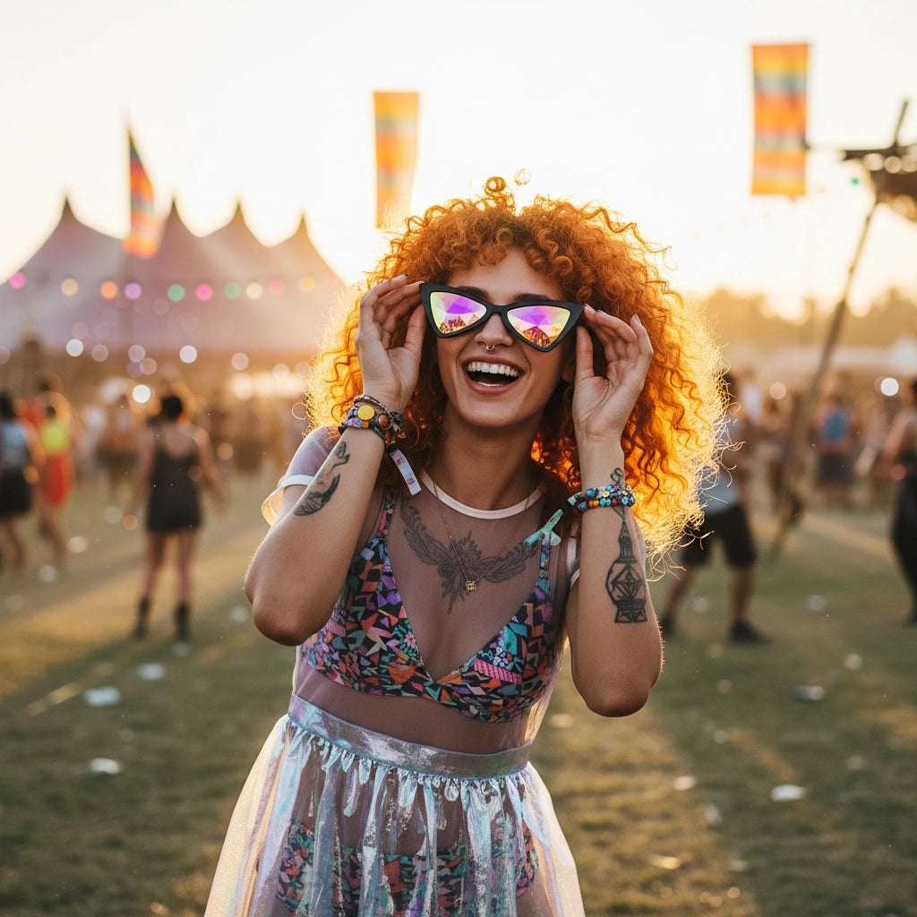 Lentes triangulares Caleidoscopio - sun rave