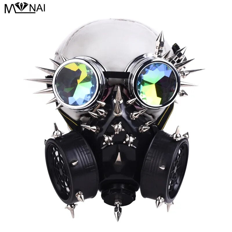 Steam Punk Fully-Studed Mask Fancy Spikes Glasses