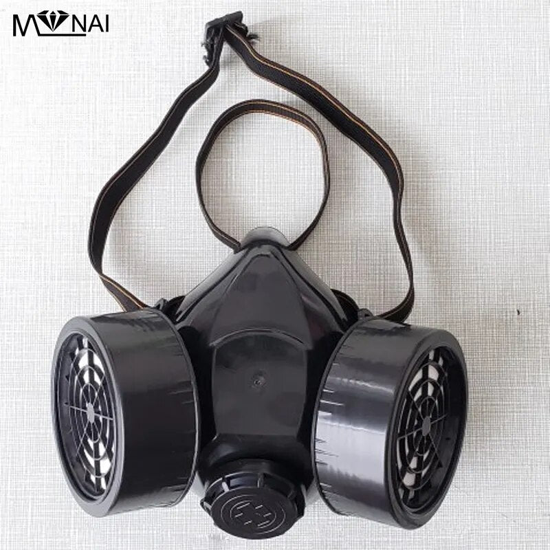 Steampunk Black Respirator 2 Canisters