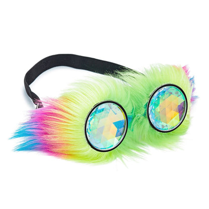 Kaleidoscope colorful Fluff Frame Goggles Steampunk