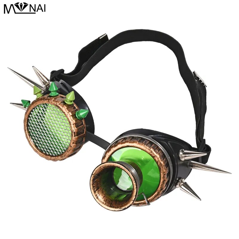 Green Steampunk Mask Gothic Punk