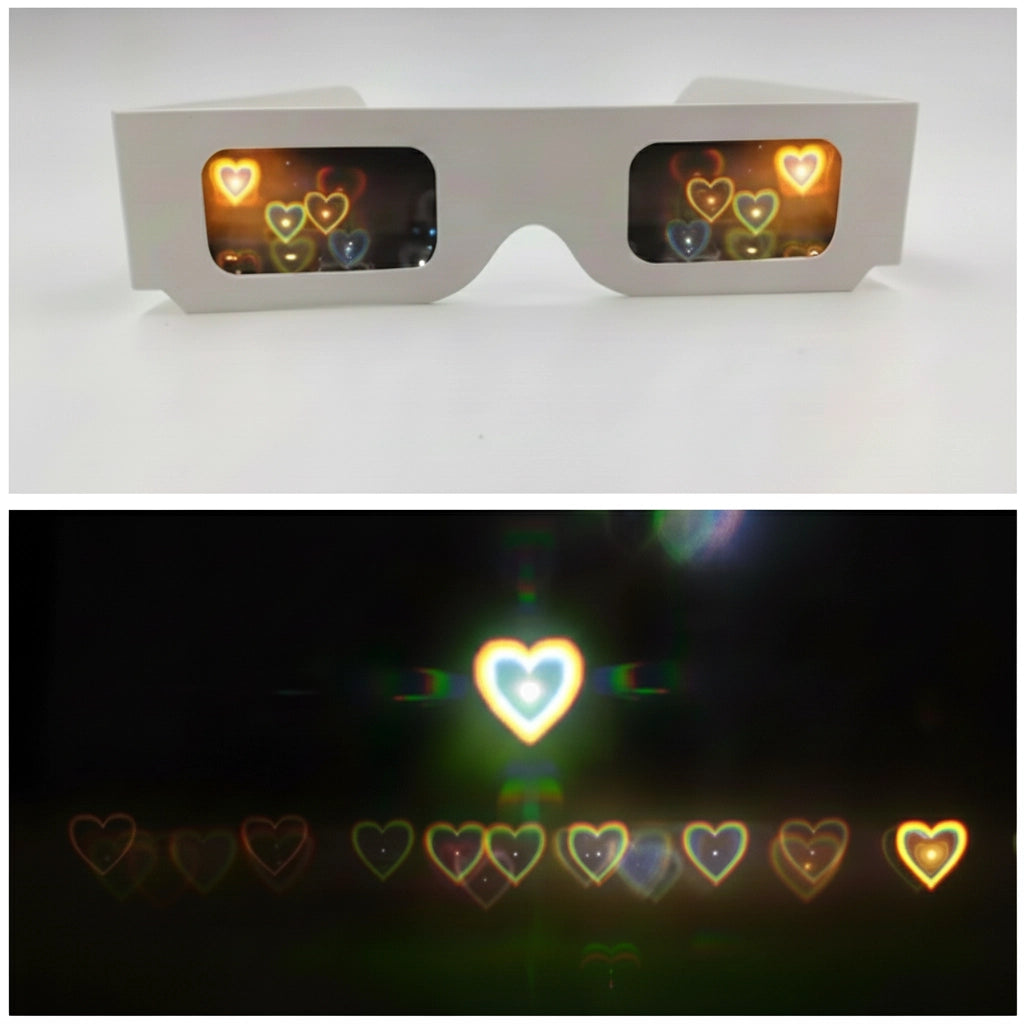Lentes de Carton Corazon 100pcs - sun rave