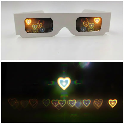 Lentes de Carton Corazon 100pcs - sun rave