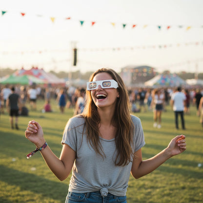 Lentes de Carton Corazon 100pcs - sun rave