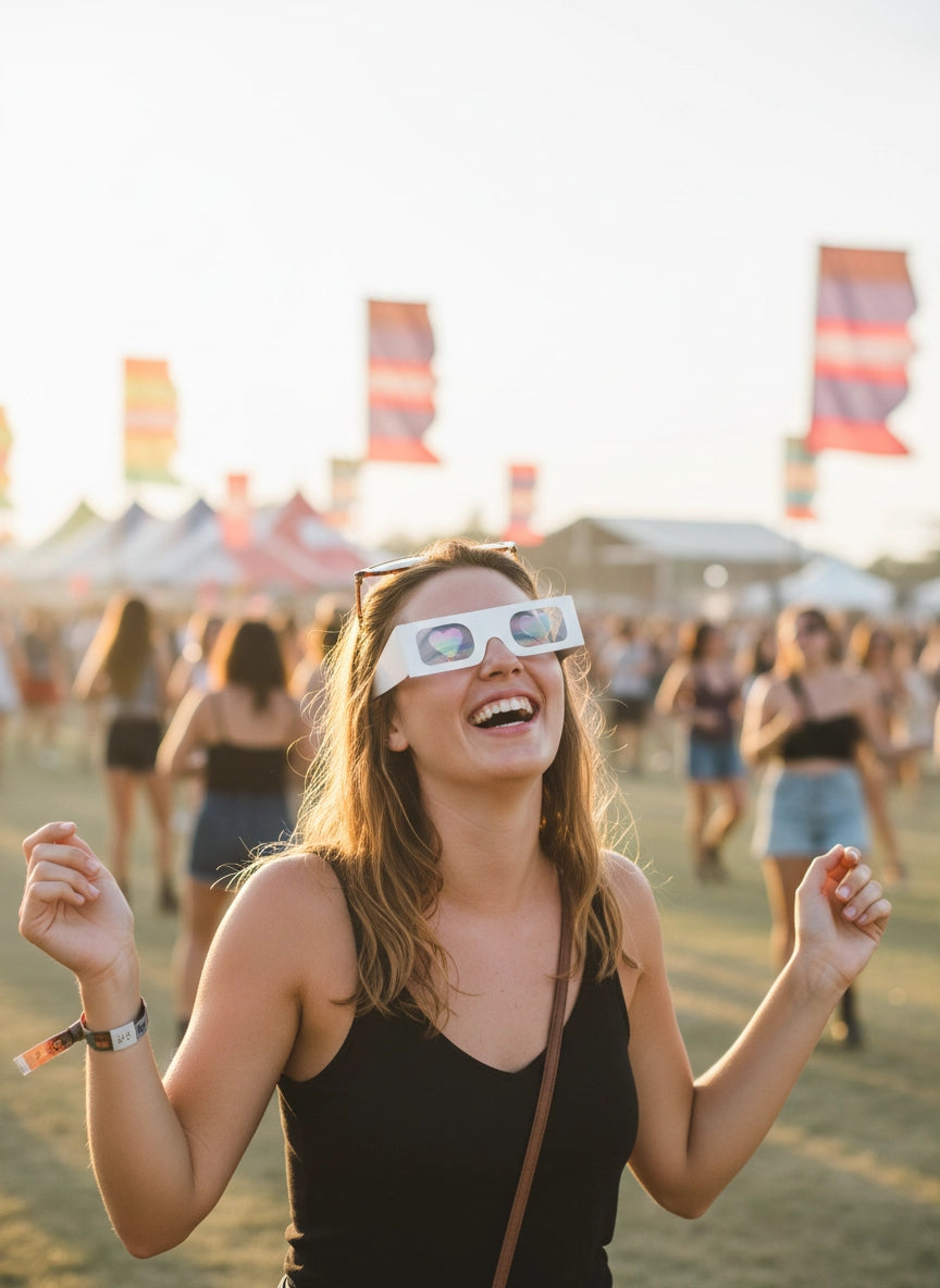 Lentes de Carton Corazon 100pcs - sun rave