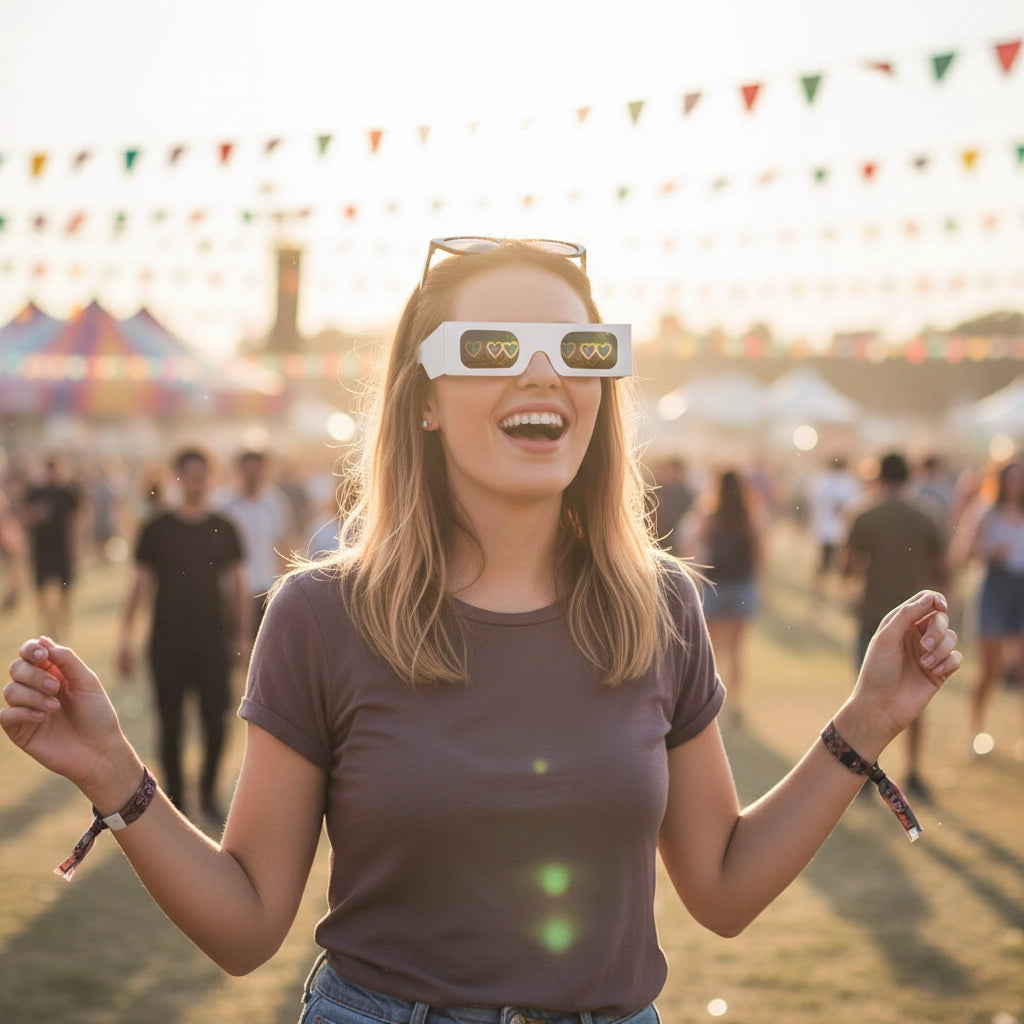 Lentes de Carton Corazon 100pcs - sun rave