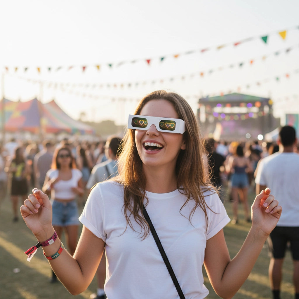 Lentes de Carton Corazon 100pcs - sun rave