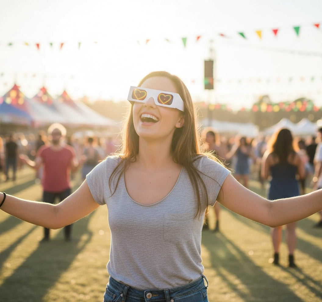 Lentes de Carton Corazon 100pcs - sun rave