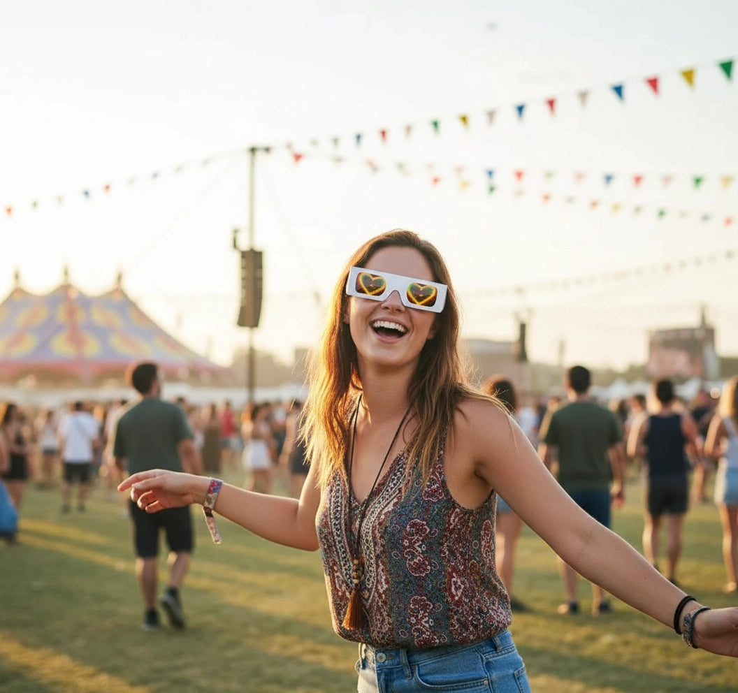 Lentes de Carton Corazon 100pcs - sun rave