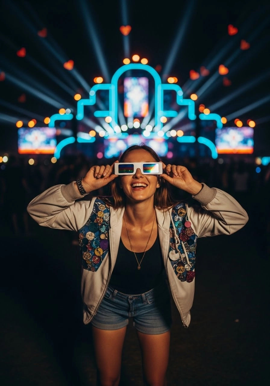 Lentes de Carton Corazon 100pcs - sun rave