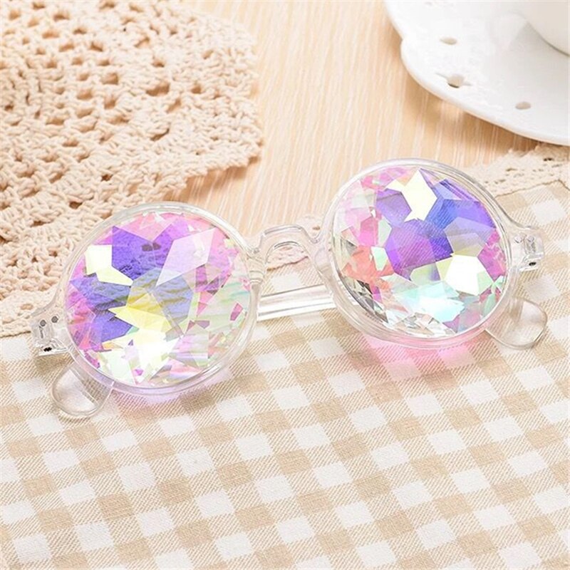 Retro  Holographic Prism Sun glasses