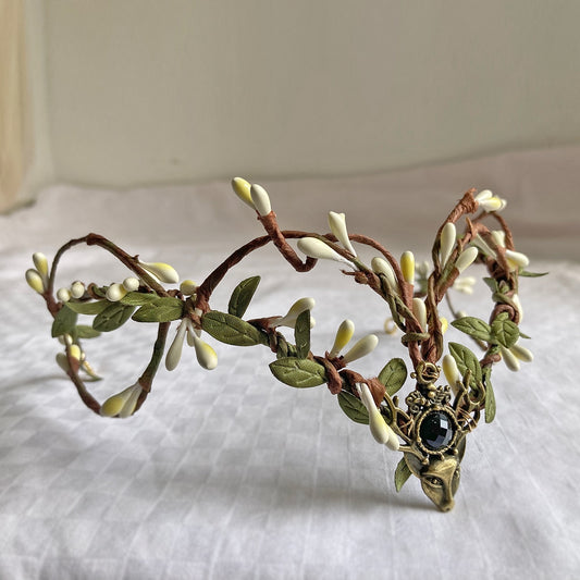 Handmade Enchanted Forest Leaves Tiara