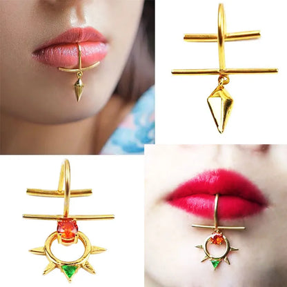 Lip Piercing labret faux lipring stainless steel