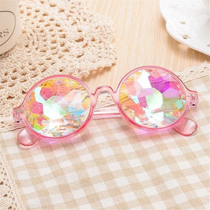 Retro  Holographic Prism Sun glasses