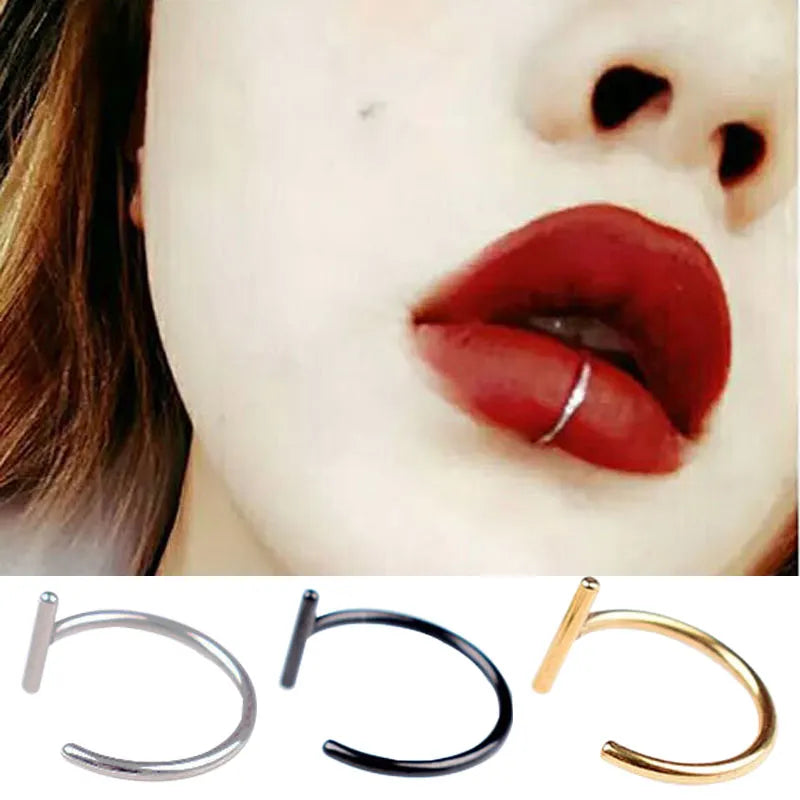 Lip Piercing labret faux lipring stainless steel