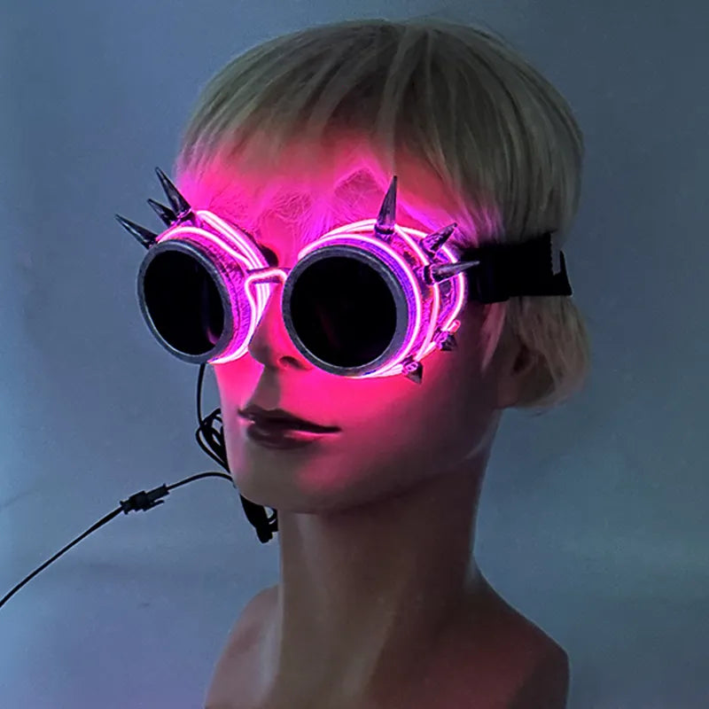 Glowing Neon Glasses LED Steampunk