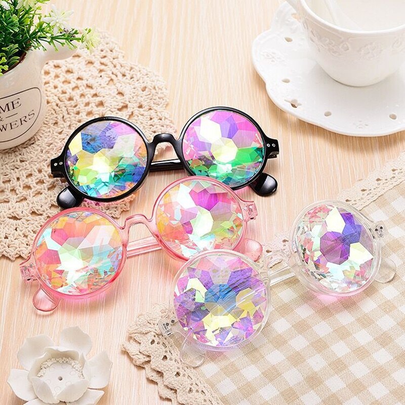 Retro  Holographic Prism Sun glasses