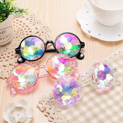 Retro  Holographic Prism Sun glasses