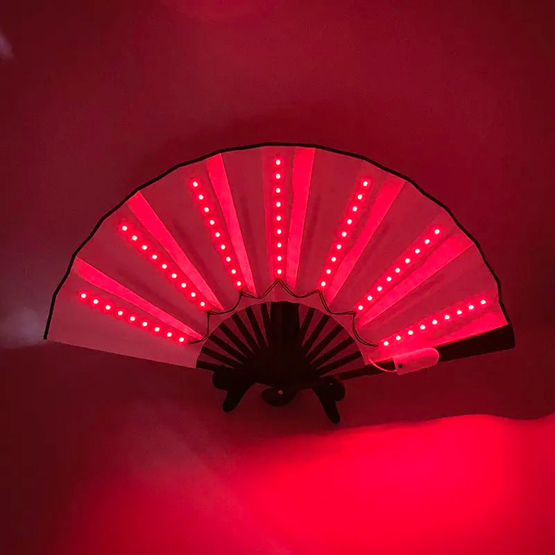 Neon Light Up Hand Fan