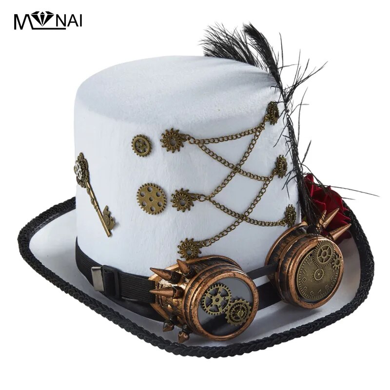 Gothic Top Hat Handmade Gears