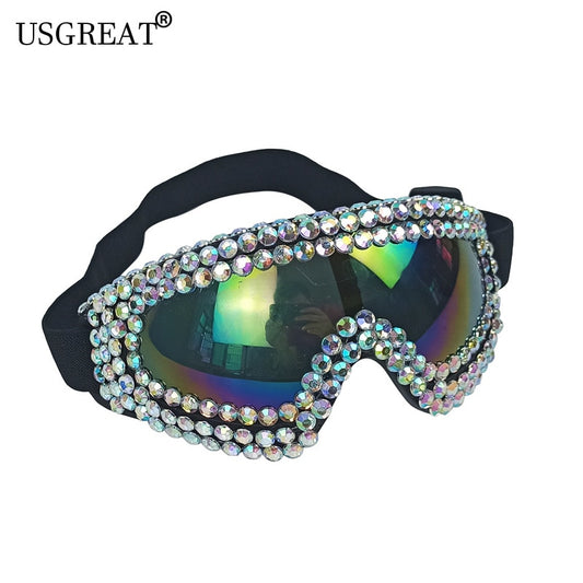 Steampunk Skiing Diamond Pearl Goggles