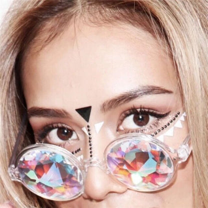 Retro  Holographic Prism Sun glasses