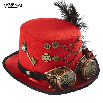 Gothic Top Hat Handmade Gears