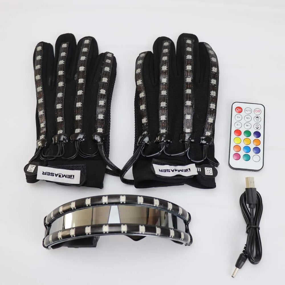 LED Glow Glasses and Gloves