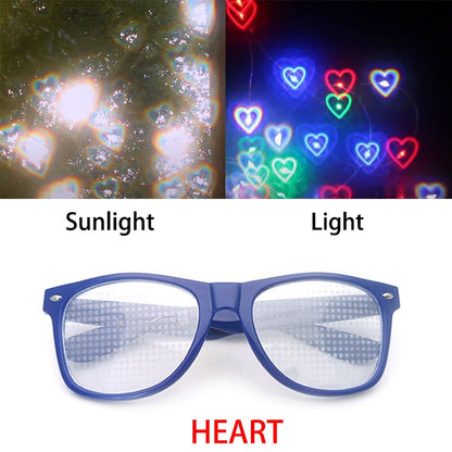 Glasses Diffraction 3D Rectangle Sunglasses