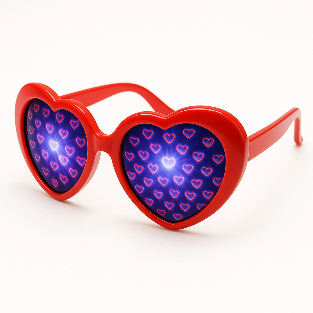 Lentes de Corazon con Efecto de Corazon - sun rave